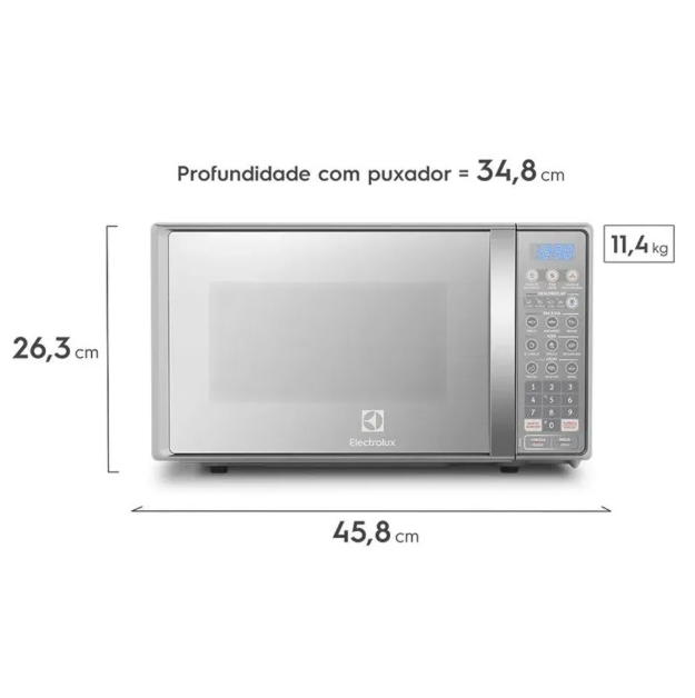 Micro-ondas Electrolux 20L cor Inox Espelhado com Função Tira Odor (MT30S)
